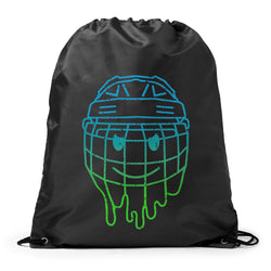 Hockey Drawstring Backpack - Have An Ice Day Smiley