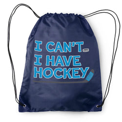 Hockey Drawstring Backpack - I Can't. I Have Hockey.
