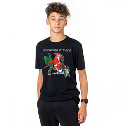 Hockey Short Sleeve T-Shirt - He's Checking It Twice