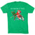 Hockey Short Sleeve T-Shirt - He's Checking It Twice [Adult Large/Green] - SS
