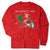 Hockey Tshirt Long Sleeve - He's Checking It Twice [Youth Large/Red] - SS