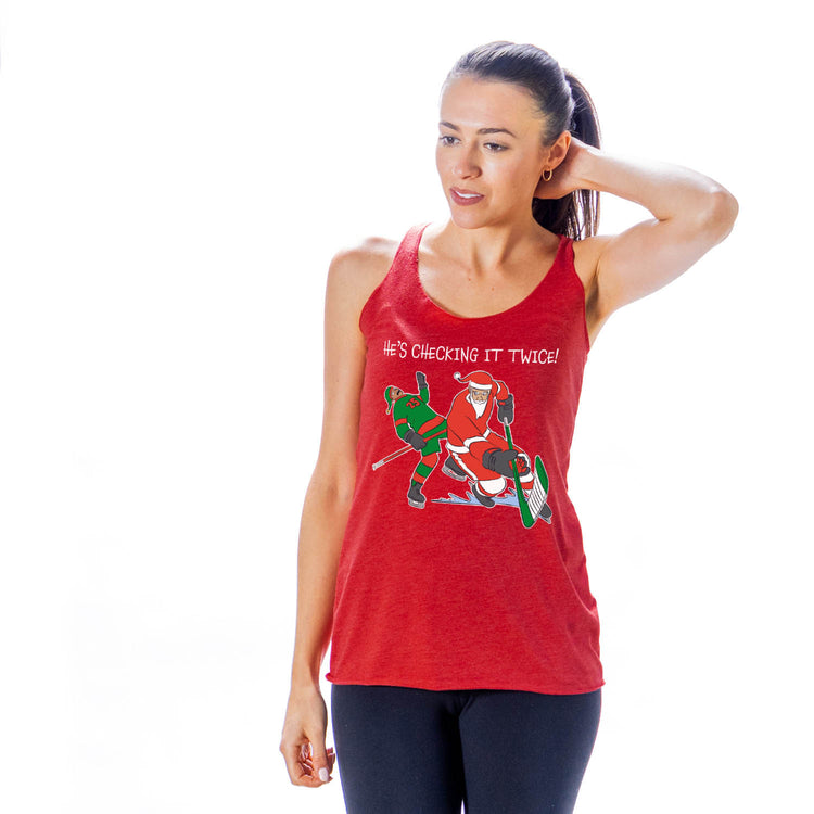 Hockey Women's Everyday Tank Top - He's Checking It Twice