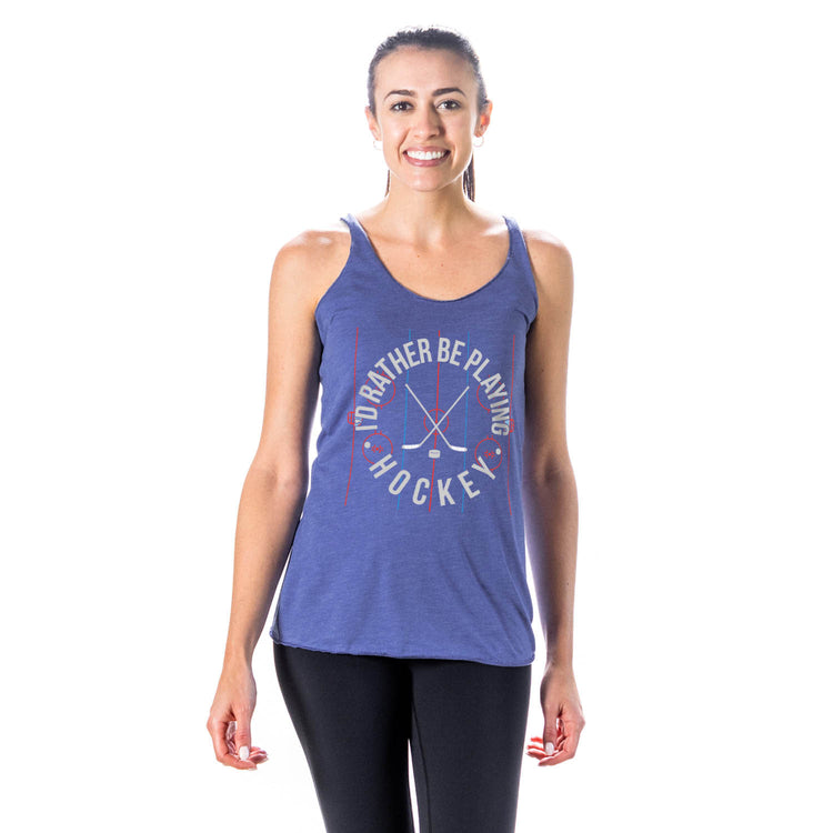 Hockey Women's Everyday Tank Top - Rather Be Playing Hockey