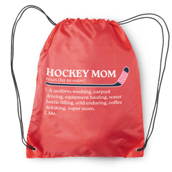 Hockey Drawstring Backpack - Hockey Mom Definition