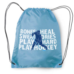 Hockey Drawstring Backpack - Bones Heal Hockey