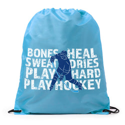 Hockey Drawstring Backpack - Bones Heal Hockey