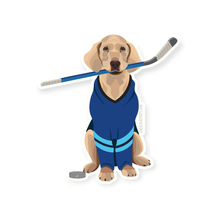 Hockey Sticker - Puck The Hockey Dog