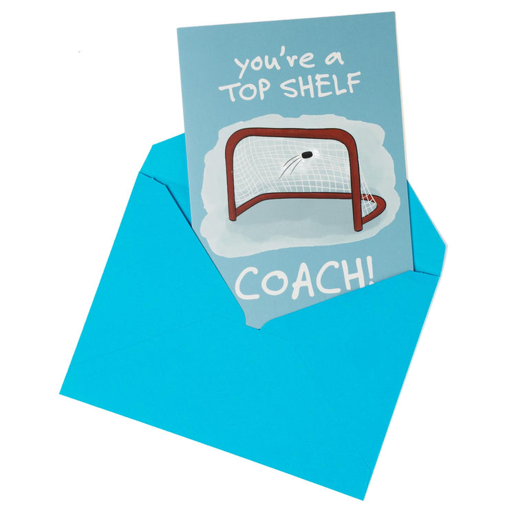 Hockey Greeting Card - Top Shelf Hockey Coach