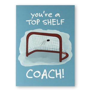 Hockey Greeting Card - Top Shelf Hockey Coach