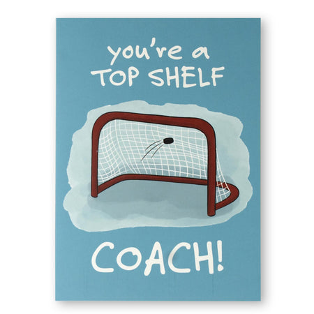 Hockey Greeting Card - Top Shelf Hockey Coach