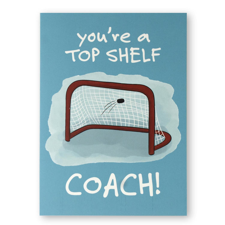Hockey Greeting Card - Top Shelf Hockey Coach