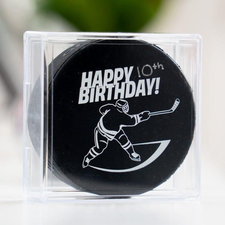 Hockey Puck - Happy Birthday