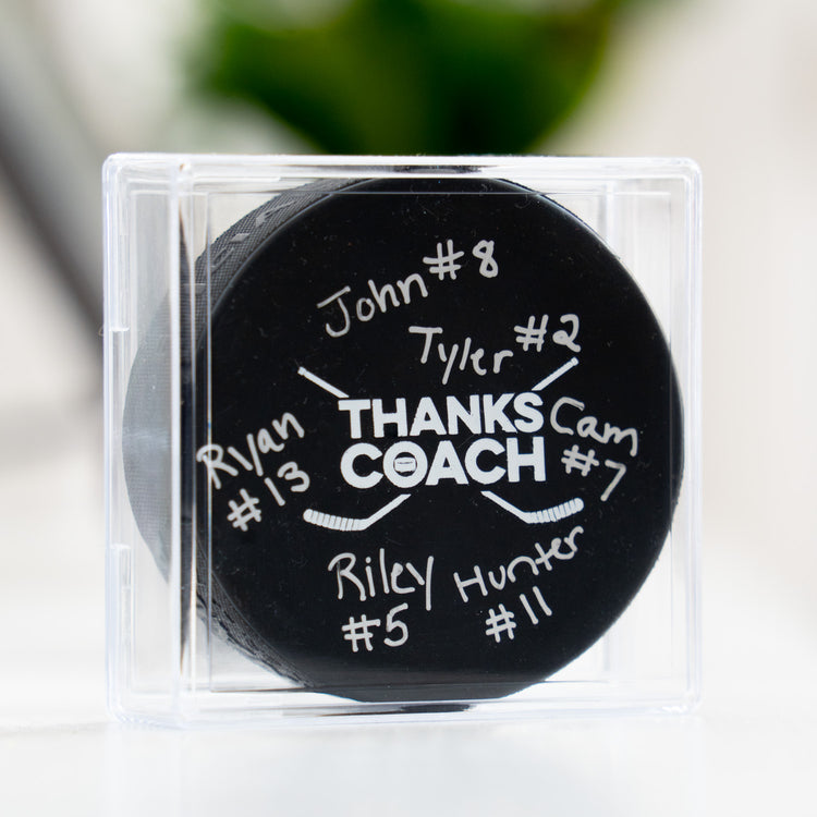 Hockey Puck - Thanks Coach