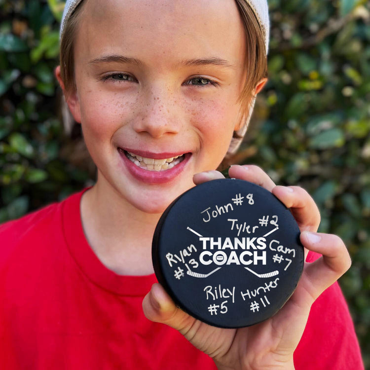Hockey Puck - Thanks Coach