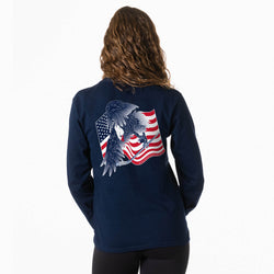 Hockey Tshirt Long Sleeve - Hockey Eagle (Back Design) 