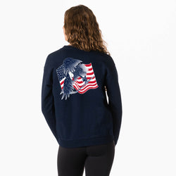 Hockey Crewneck Sweatshirt - Hockey Eagle (Back Design)