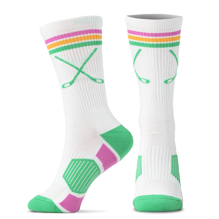 Hockey Woven Mid-Calf Socks - Crossed Sticks - Miami