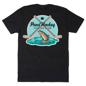 Hockey Short Sleeve T-Shirt - Pond Hockey (Back Design) 