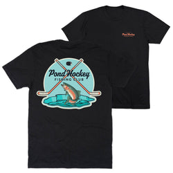 Hockey Short Sleeve T-Shirt - Pond Hockey (Back Design) 