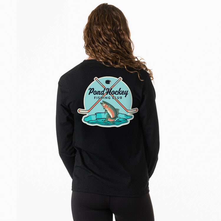 Hockey Tshirt Long Sleeve - Pond Hockey (Back Design) 