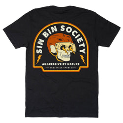 Hockey Short Sleeve T-Shirt - Sin Bin Society (Back Design) 