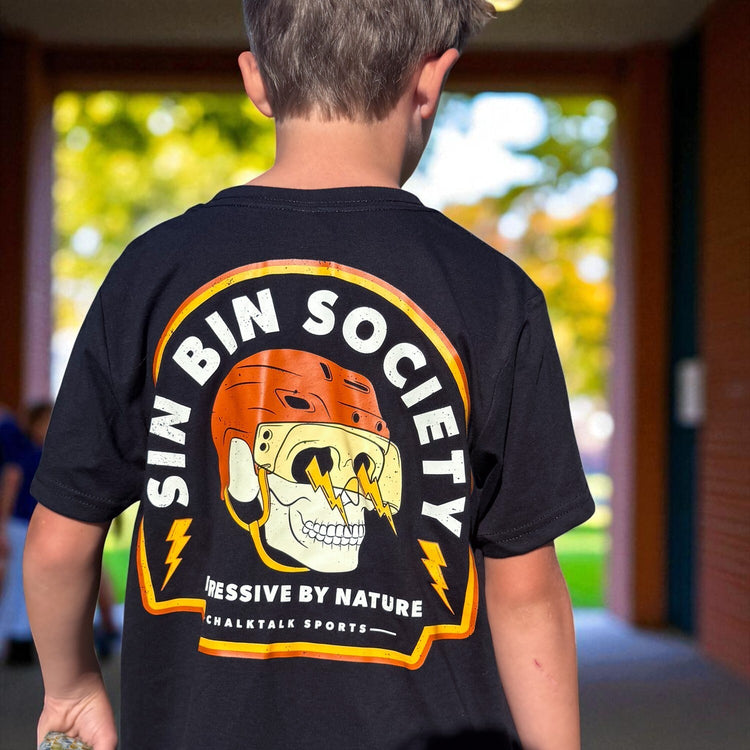 Hockey Short Sleeve T-Shirt - Sin Bin Society (Back Design) 