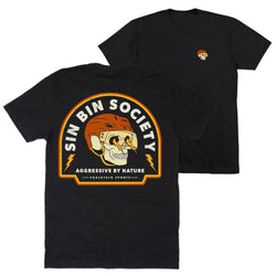 Hockey Short Sleeve T-Shirt -Sin Bin Society (Back Design) 