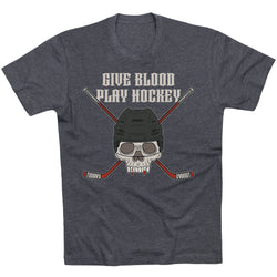 Hockey Short Sleeve T-Shirt - Give Blood Play Hockey