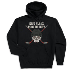 Hockey Hooded Sweatshirt - Give Blood Play Hockey
