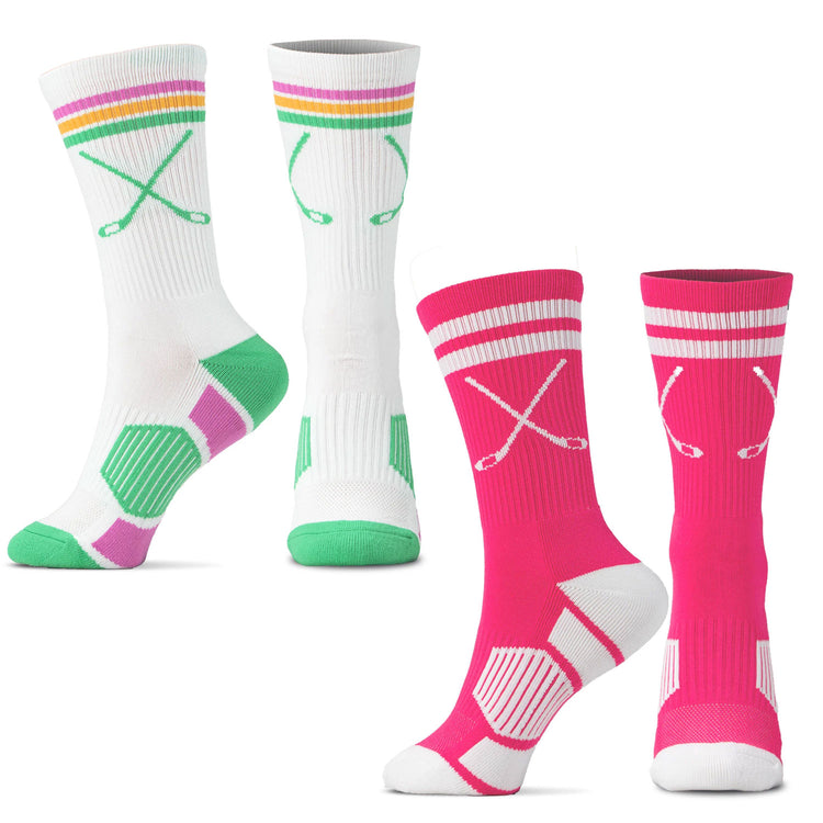 Hockey Woven Mid-Calf Sock Set - Cross Play