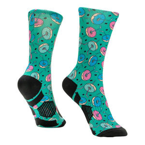 Hockey Graphic Flex Mid-Calf Socks - Donuts