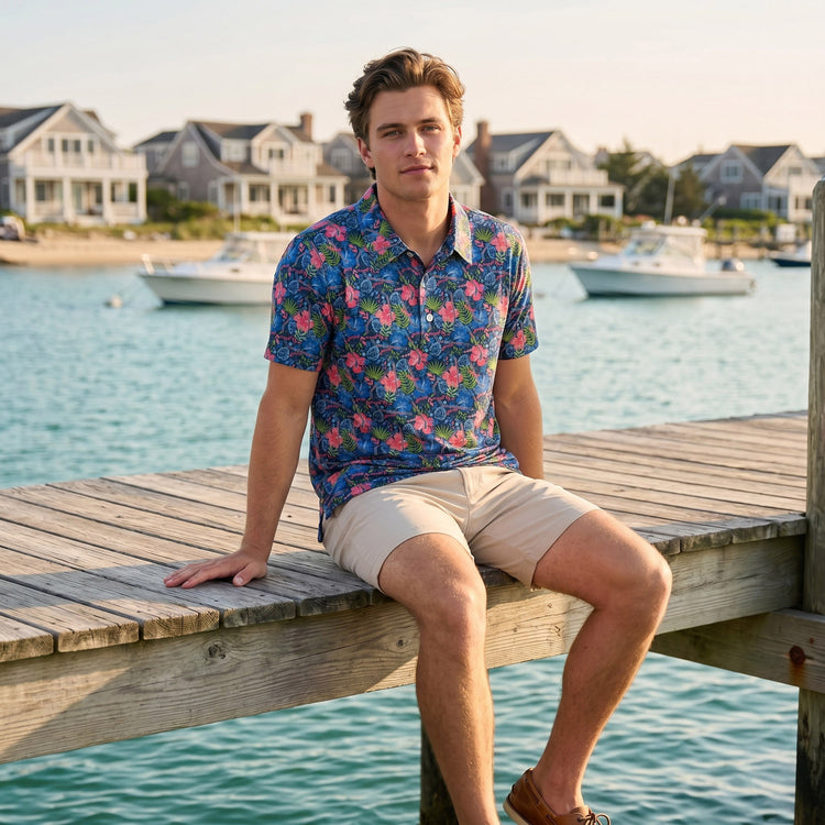 Hockey Short Sleeve Polo - Aloha
