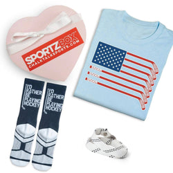 Hockey Valentine Heart Sportzbox - Red, White & Rink