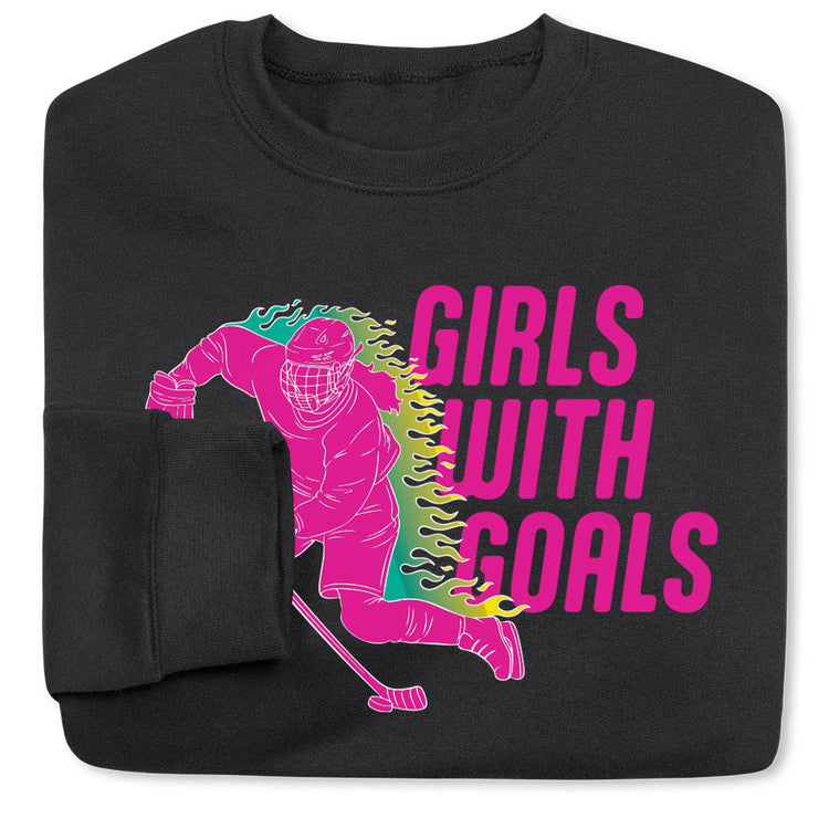 Hockey Crewneck Sweatshirt - Girls With Goals
