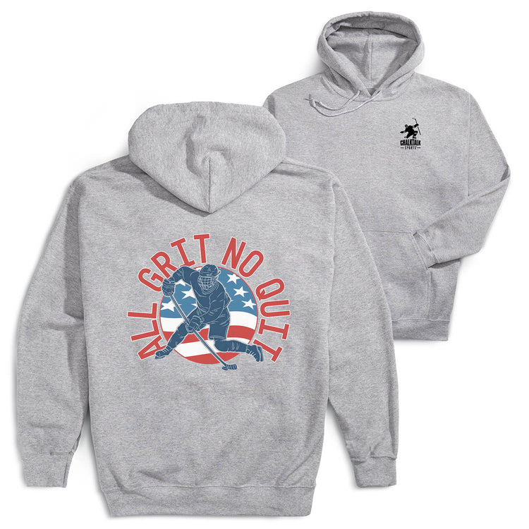 Hockey Hooded Sweatshirt - All Grit No Quit (Back Design)