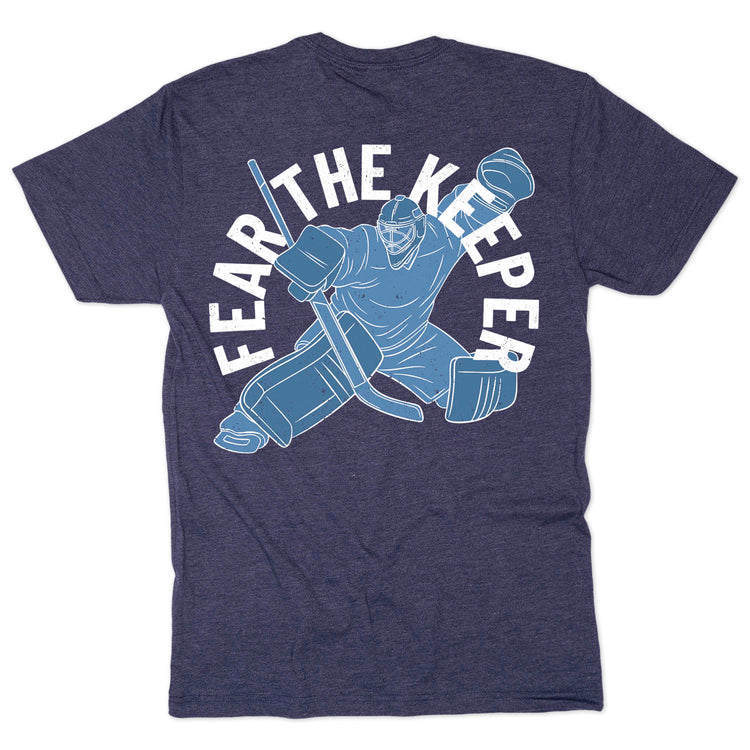 Hockey Short Sleeve T-Shirt - Fear The Keeper (Back Design)