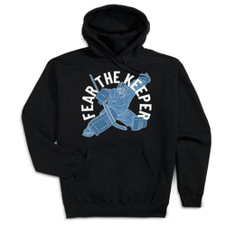 Black hoodie with 'Fear The Keeper' graphic on a white background