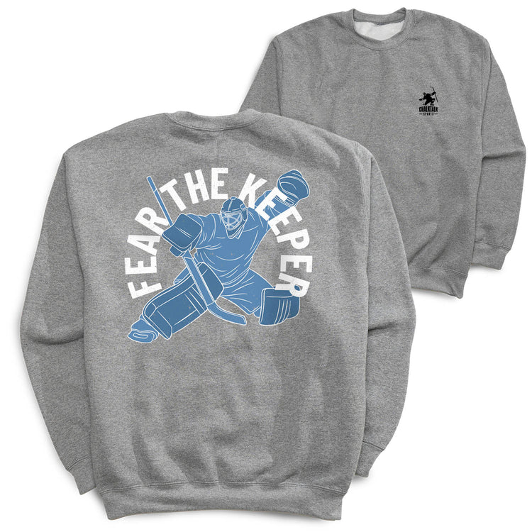 Hockey Crewneck Sweatshirt - Fear The Keeper (Back Design)