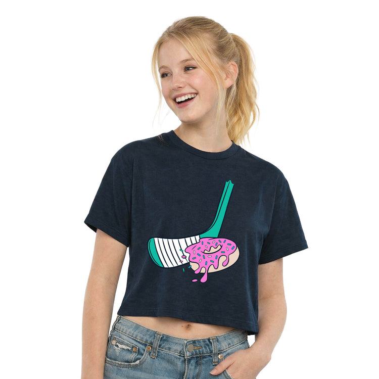 Hockey Short Sleeve Crop Tee - Donut Hockey