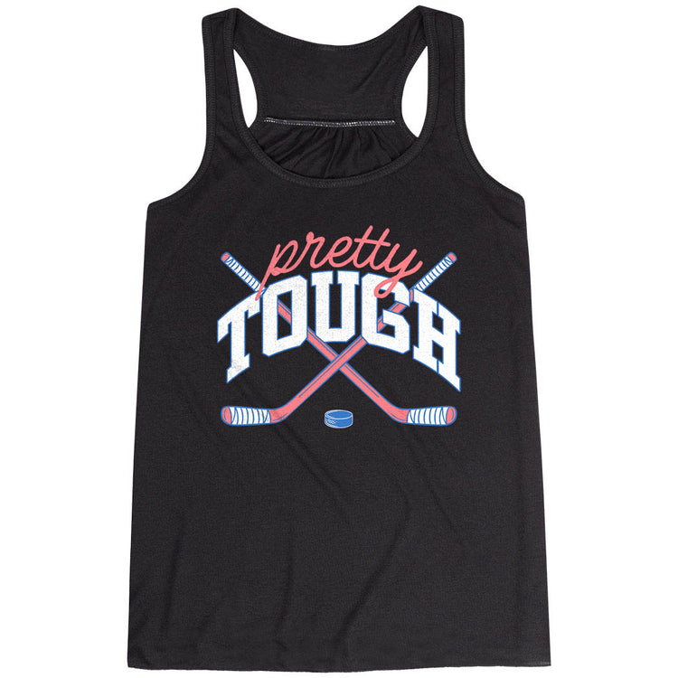 Hockey Flowy Racerback Tank Top - Pretty Tough