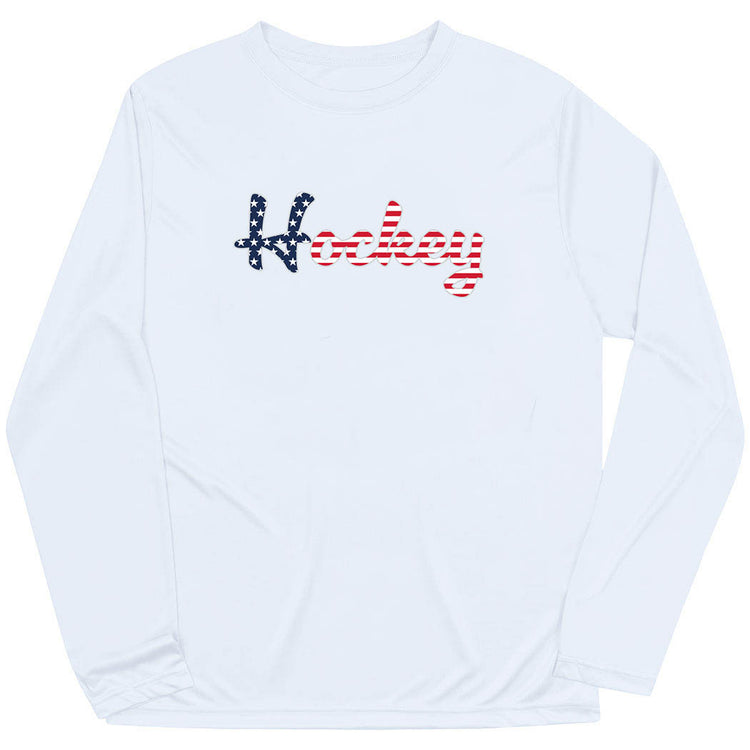 Hockey Long Sleeve Performance Tee - Stars & Stripes Hockey