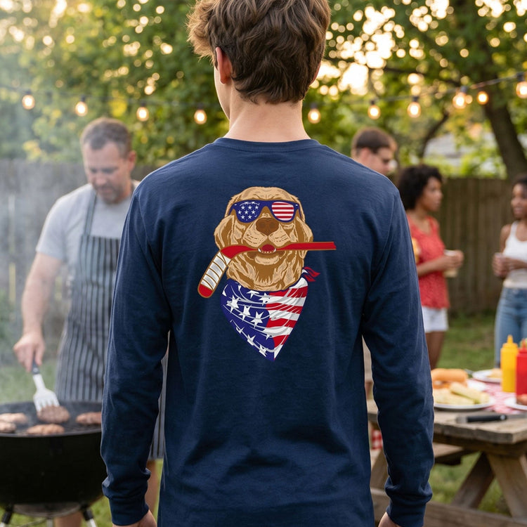 Hockey Tshirt Long Sleeve - Freedom Hound Hockey (Back Design)