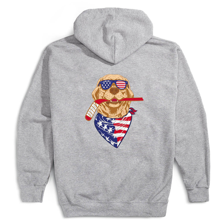 Hockey Hooded Sweatshirt - Freedom Hound Hockey (Back Design)