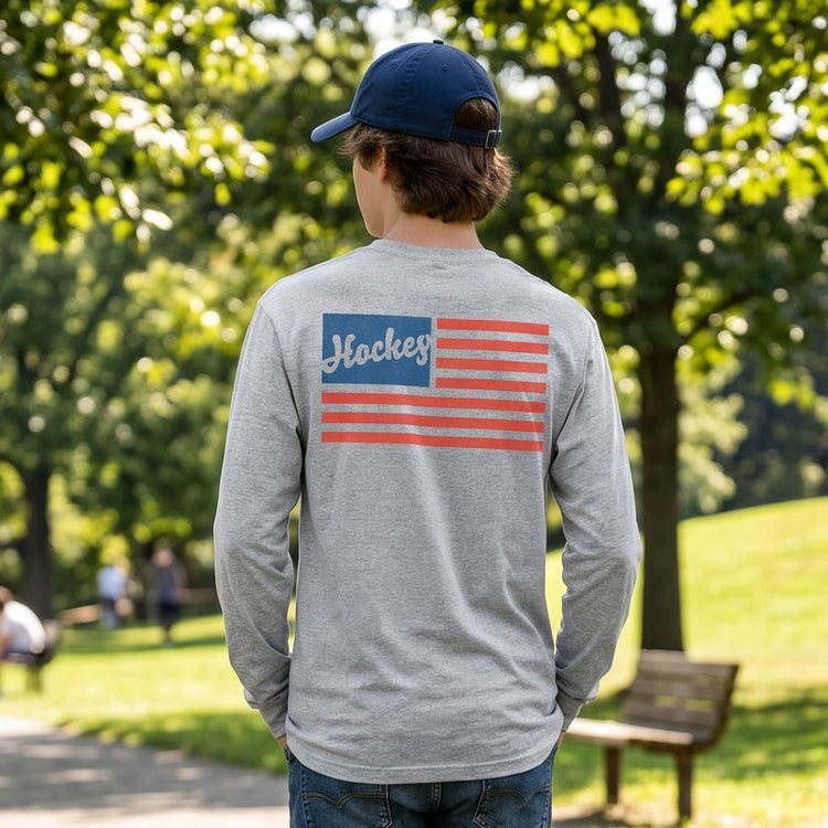 Hockey Tshirt Long Sleeve - Freedom Play Hockey (Back Design)