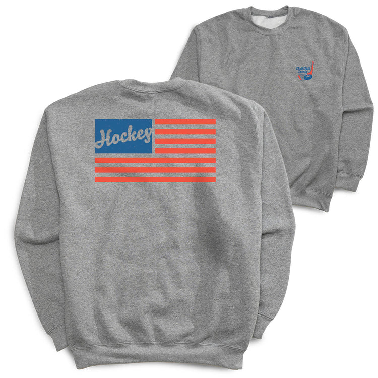 Hockey Crewneck Sweatshirt - Freedom Play Hockey (Back Design)