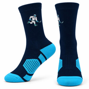 Hockey Woven Mid-Calf Socks - Yeti To Play