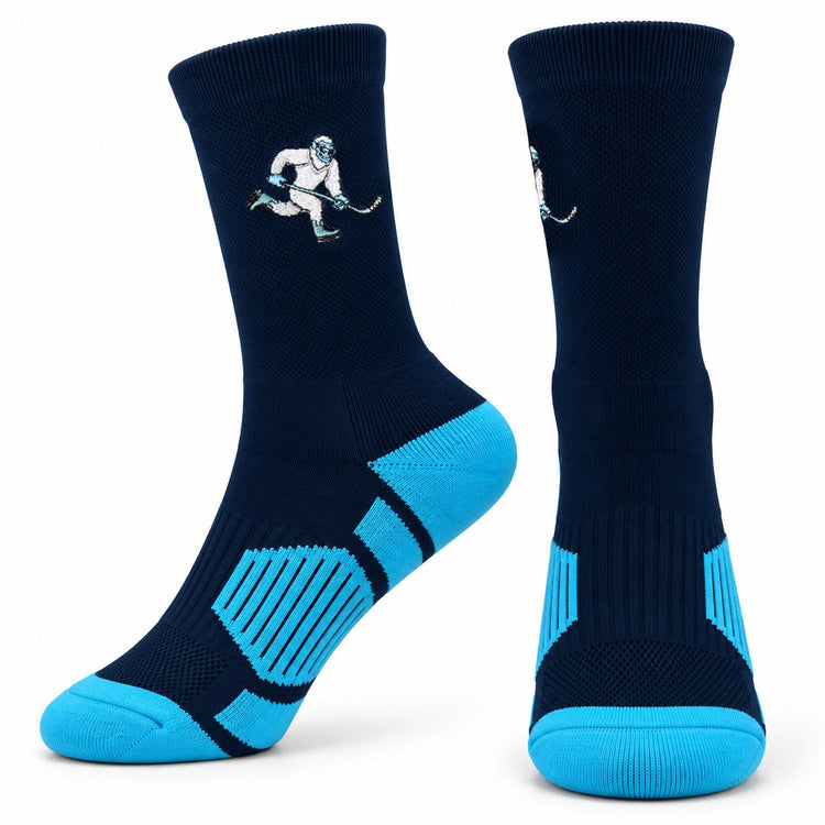 Hockey Woven Mid-Calf Socks - Yeti To Play
