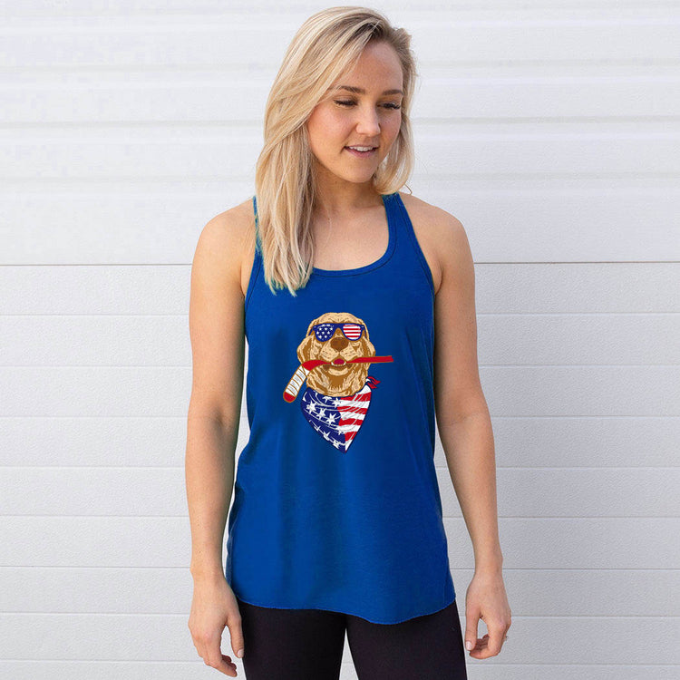 Hockey Flowy Racerback Tank Top - Freedom Hound Hockey