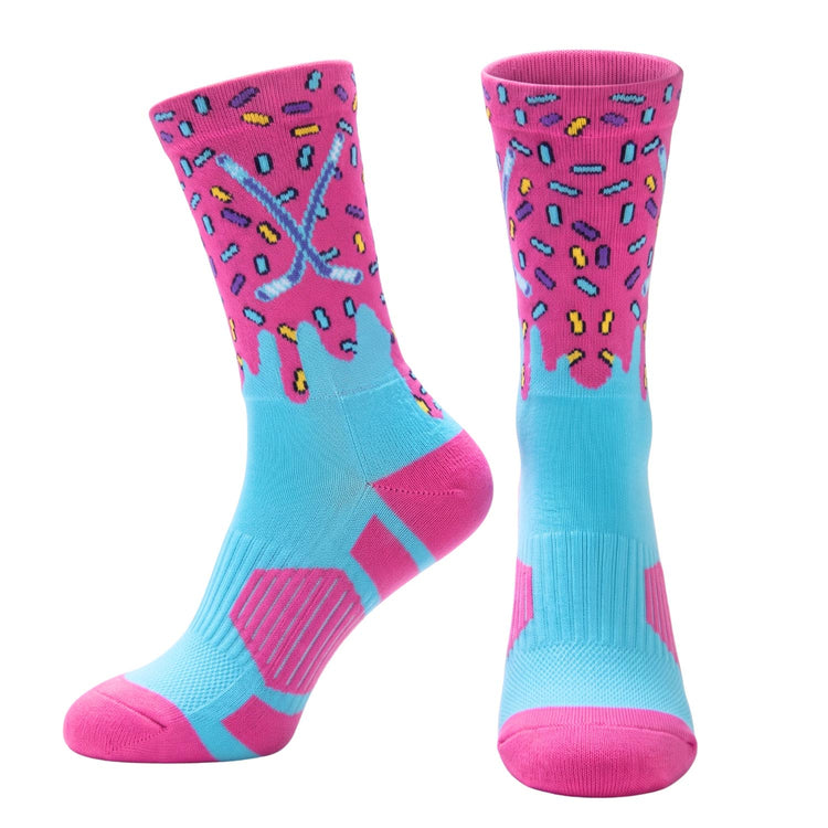 Hockey Woven Mid-Calf Socks - Sweet Play
