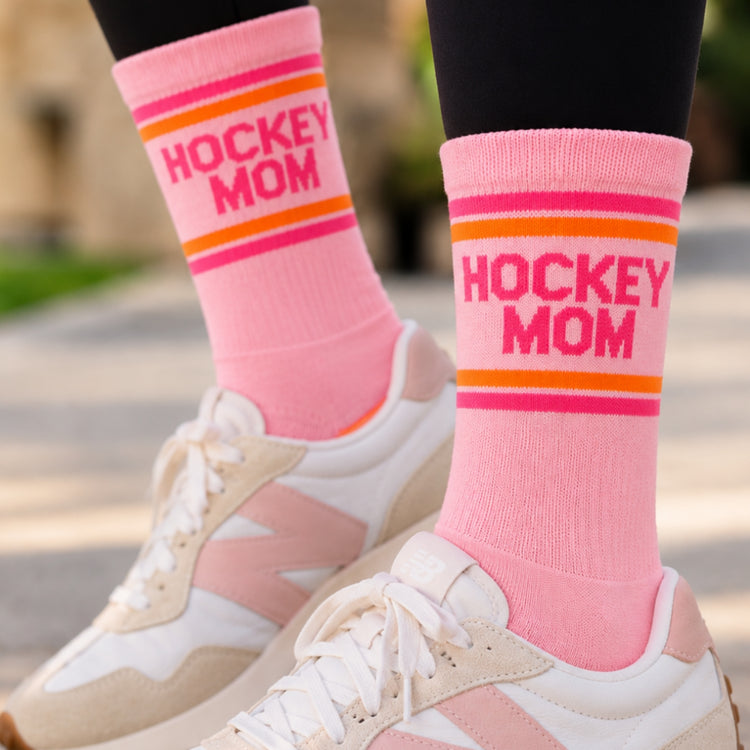 Hockey Woven Mid-Calf Socks - Hockey Mom